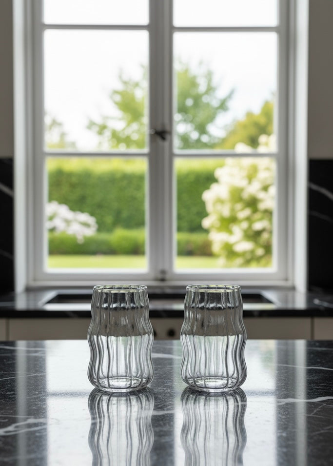 2x rimpel glas-500ml