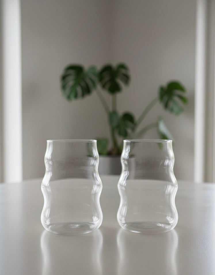 2x bubbel glas-500ml