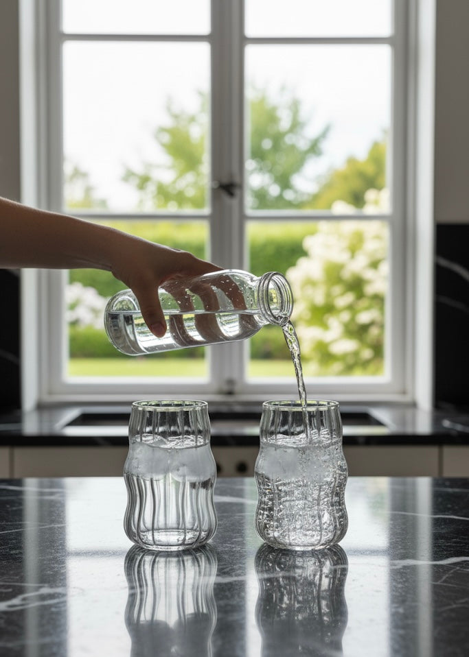 2x rimpel glas-500ml