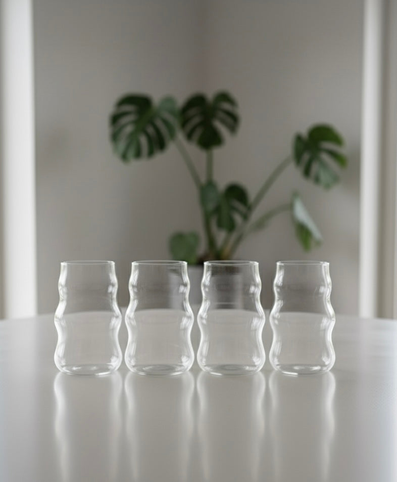 4x Bubbel glas-500ml